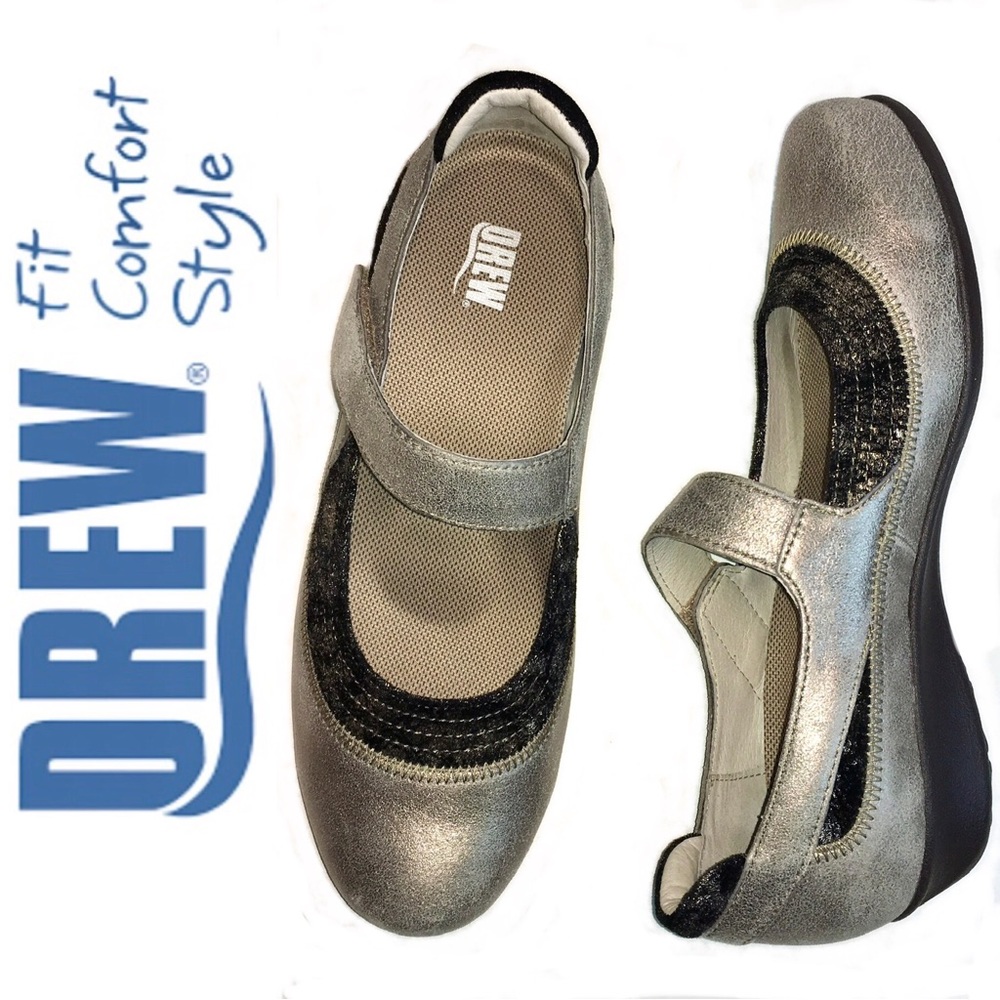 DREW Genoa Mary Janes champagne gold